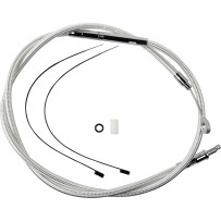 High-Efficiency Braided Sterling Chromite II® Clutch Cable — 57-1/4" housing, 65 mm travel, 20-1/2" adjuster, Chrome