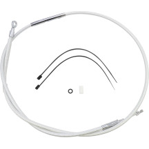 High-Efficiency Braided Sterling Chromite II® Clutch Cable — 156.5 cm housing, 83.5 cm adjuster, 71 mm travel, Chrome