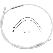 High-Efficiency Braided Sterling Chromite II® Clutch Cable — 156.5 cm housing, 83.5 cm adjuster, 71 mm travel, Chrome