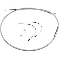 High-Efficiency Braided Sterling Chromite II® Clutch Cable — Housing length 66-11/16" (169.5 cm), Chrome