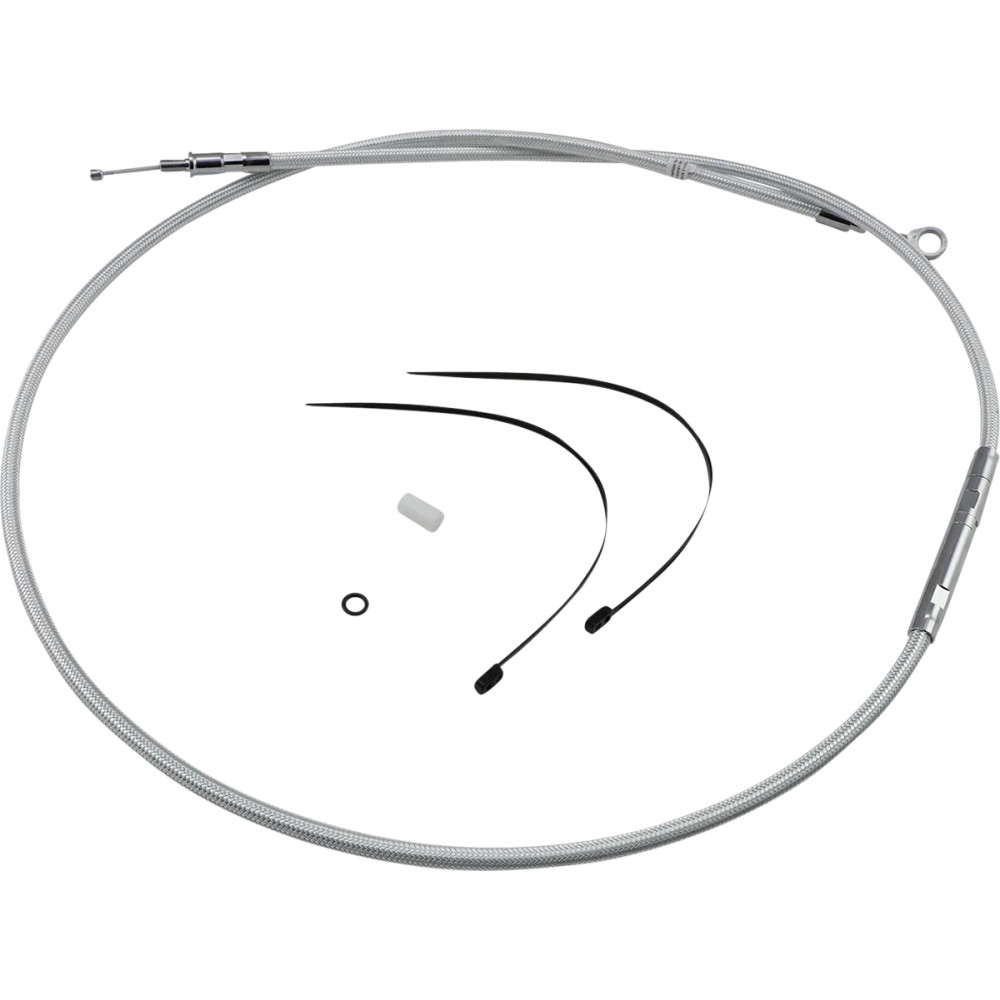 High-Efficiency Braided Sterling Chromite II® Clutch Cable — Housing length 66-11/16" (169.5 cm), Chrome