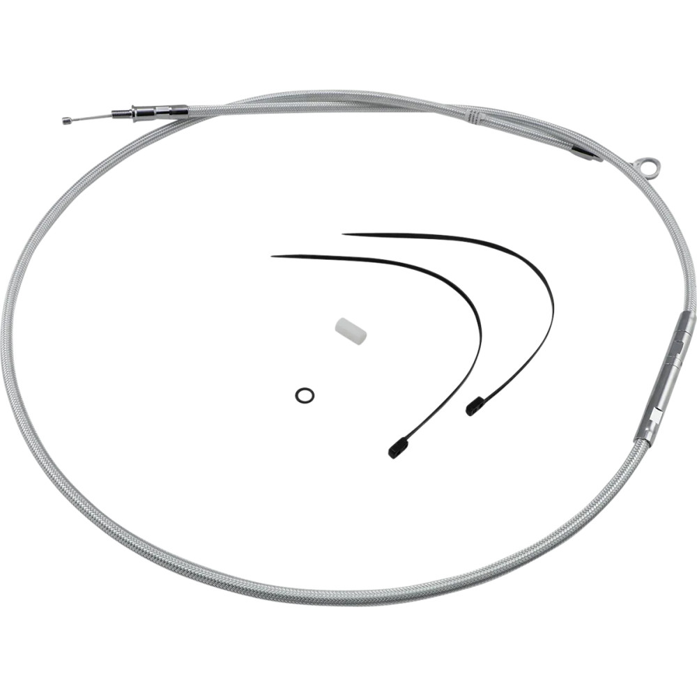 High-Efficiency Braided Sterling Chromite II® Clutch Cable — Adjuster 25-7/16 in, Housing 62-11/16 in, Travel 3-1/8 in