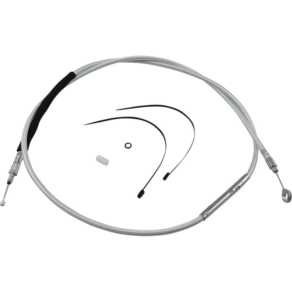 High-Efficiency Braided Sterling Chromite II® Clutch Cable — 160 cm (62-15/16") housing, 89 mm (3-1/2") travel, Chrome