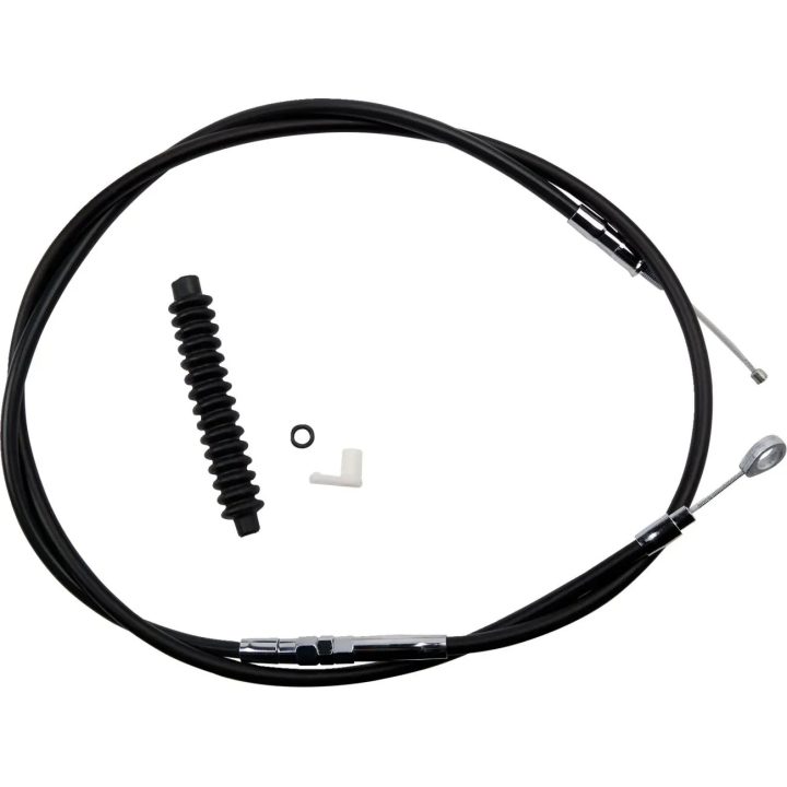 Cable de embrague de vinilo negro de alta eficiencia — 184,5 cm alojamiento, 64,5 cm ajustador, 98 mm recorrido