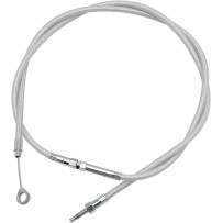 Armor Coat Braided Stainless Steel Clutch Cable — Overall length 194.5 cm (76-1/2"), Travel 38.1 cm (15"), Chrome