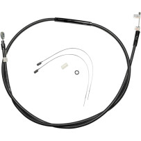 High-Efficiency Black Pearl™ Clutch Cable — 74-11/16" housing, 2-13/16" travel, 25-7/16" adjuster, Black