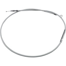 High-Efficiency Braided Sterling Chromite II® Clutch Cable — 61 in housing, 2-13/16 in travel, 20-3/4 in adjuster, Chrome
