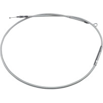 High-Efficiency Braided Sterling Chromite II® Clutch Cable — 61 in housing, 2-13/16 in travel, 20-3/4 in adjuster, Chrome