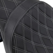Predator 2-Up Seat — 30-1/2" overall, 10-1/2" driver width, Black/Silver