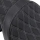 Predator 2-Up Seat — 30-1/2" overall, 10-1/2" driver width, Black/Silver