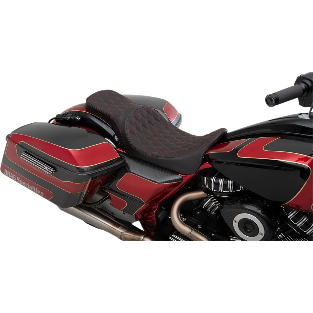 Predator 2-Up Seat — 77.5 cm overall length (30-1/2") , Black, Red