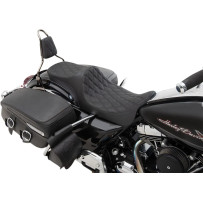 Predator III 2-Up Seat — 77.5 cm (30.5") overall, fits all Drag and most Harley-Davidson sissy bars, Black