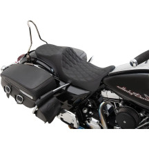 Predator III 2-Up Seat — 77.5 cm (30.5") overall, fits all Drag and most Harley-Davidson sissy bars, Black