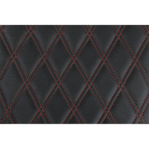 Asiento Predator III de alcance extendido — 78 cm (30-3/4") largo total, compatible con '97-'07 FLT/FLHT/FLR, Negro, Rojo