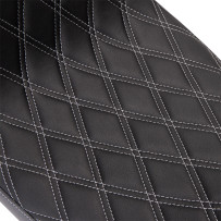 Performance Predator 2-Up Seat — 76 cm (30"), driver width 30 cm (11-3/4"), rear width 23 cm (9"), Black, Silver