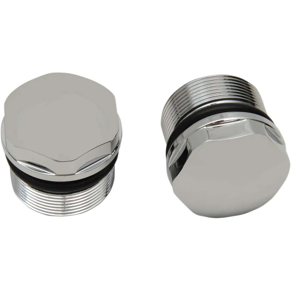 Chrome Fork Tube Plugs and Caps — 39.00 mm (1.54")