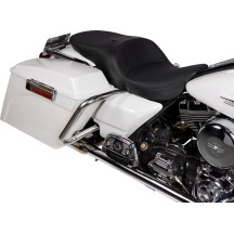 Asiento Freedom Touring — 38 cm ancho del conductor, 77.5 cm largo, Negro, acepta respaldos montados en el bastidor