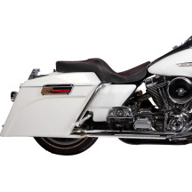 Freedom Touring Seat — 30-1/2" length, 15" driver width, 13" rear width, Black, Red