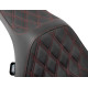 Predator III Seat — 76 cm (30") length, 30.5 cm (12") driver width, 15 cm (6") rear width, Black/Red