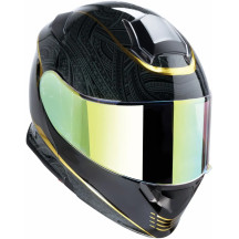 Solaris 2.0 Notorious Modular Helmet — XL, Black/Gold, Gloss