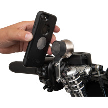 iOmounts™ Device Mount — Handlebar switch, Universal compatibility, Chrome