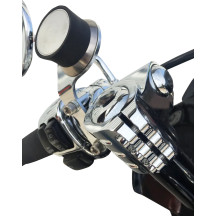 iOmounts™ Device Mount — Handlebar switch, Universal compatibility, Chrome