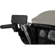iOmounts™ Device Mount — Handlebar switch, Universal compatibility, Chrome