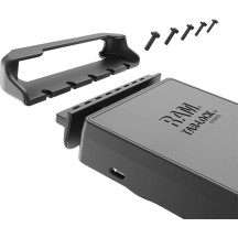 Tab-Lock™ Spring Loaded Holder — Fits large devices, AMPS hole mount, Black