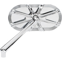 Caged Series Mirror — 14 cm (5-1/2") wide, 64 mm (2-1/2") high, screw-in mount, Chrome