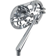 Caged Series Mirror — 14 cm (5-1/2") wide, 64 mm (2-1/2") high, screw-in mount, Chrome
