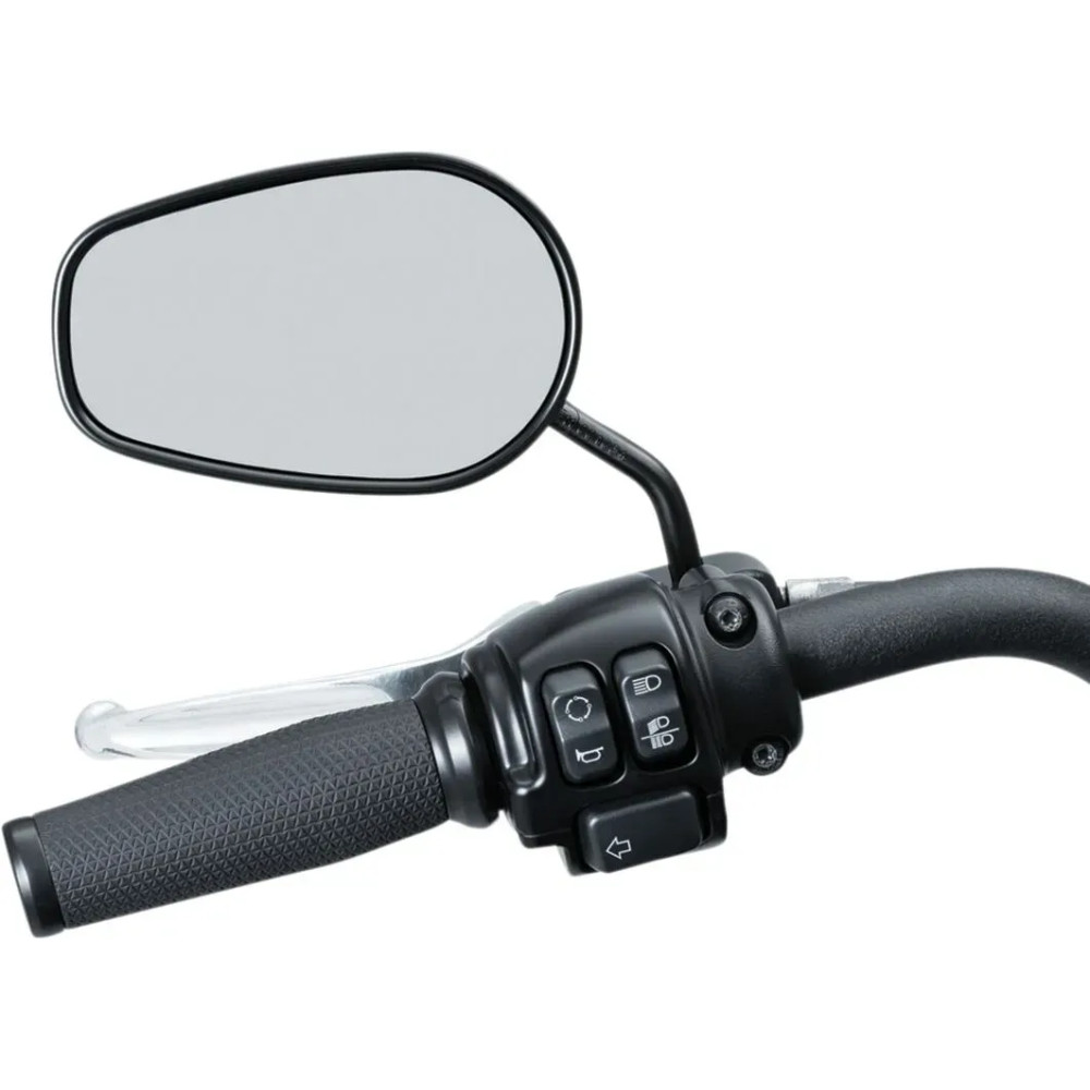 Mirror Stem Extenders — 3 in extension, Black, fits H-D round steel stem (excl. Street, LiveWire, Pan America)