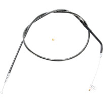 Black Pearl™ Braided Throttle/Idle Cable — 36" housing, 5" travel, Throttle, Black