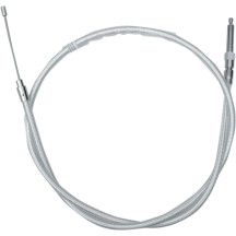 High-Efficiency Braided Sterling Chromite II® Clutch Cable — Chrome, Bottom adjuster, 135.5 cm housing, 11 cm travel