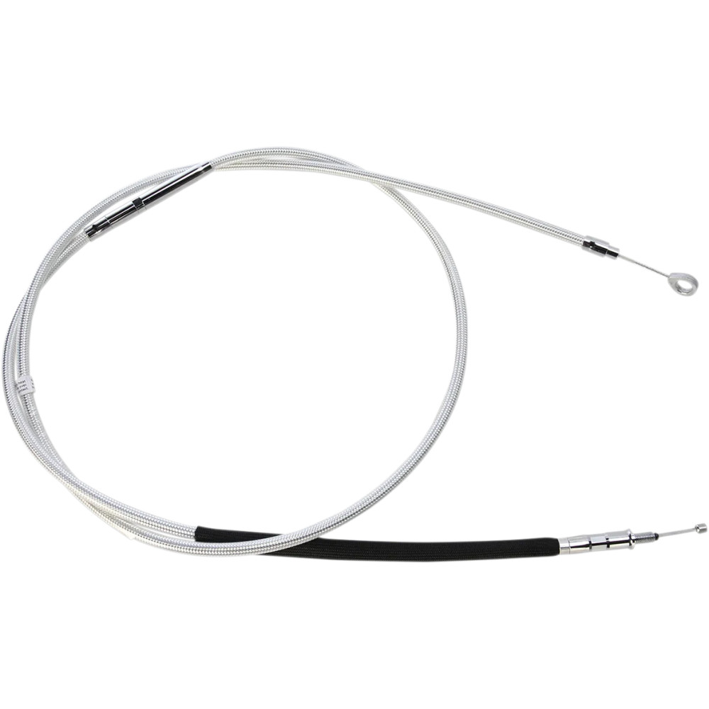 High-Efficiency Braided Sterling Chromite II® Clutch Cable — 205 cm housing, 89 mm travel, Chrome