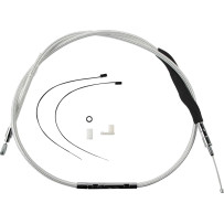 High-Efficiency Braided Sterling Chromite II® Clutch Cable — 164.5 cm housing, 80 cm adjuster, 79 mm travel, Chrome