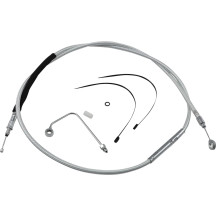 High-Efficiency Braided Sterling Chromite II® Clutch Cable — 195 cm housing, 79 mm travel, Chrome