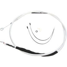 High-Efficiency Braided Sterling Chromite II® Clutch Cable — Housing 74-11/16 in, Travel 3-1/2 in, Chrome
