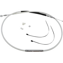 High-Efficiency Braided Sterling Chromite II® Clutch Cable — Housing length 200 cm (78-11/16") , Travel 79 mm (3-1/8"), Chrome