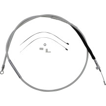 High-Efficiency Braided Sterling Chromite II® Clutch Cable — 210 cm housing, 79 mm travel, Chrome
