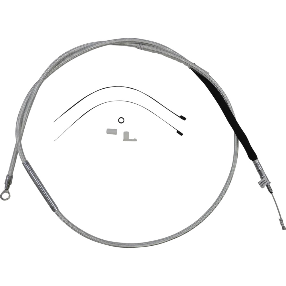 High-Efficiency Braided Sterling Chromite II® Clutch Cable — 210 cm housing, 79 mm travel, Chrome