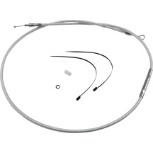 High-Efficiency Braided Sterling Chromite II® Clutch Cable — Clutch, 205 cm housing, Adjuster 83.5 cm, Chrome
