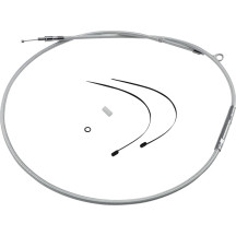 High-Efficiency Braided Sterling Chromite II® Clutch Cable — 202.4 cm housing, 71 mm travel, Chrome