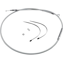 High-Efficiency Braided Sterling Chromite II® Clutch Cable — 202.4 cm housing, 71 mm travel, Chrome