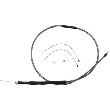 High-Efficiency Polished KARBONFIBR Clutch Cable — 179.5 cm housing, 79 mm travel, 80 cm adjuster, Silver