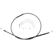 High-Efficiency Polished KARBONFIBR Clutch Cable — 72-11/16" housing, 79 mm (3-1/8") travel, silver polished