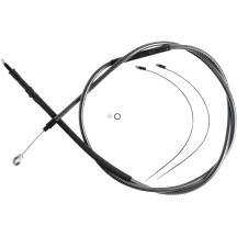 High-Efficiency Polished KARBONFIBR Clutch Cable — Housing length 189.5 cm (74-11/16") , travel 79 mm (3-1/8")