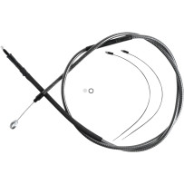 High-Efficiency Polished KARBONFIBR Clutch Cable — Housing length 189.5 cm (74-11/16") , travel 79 mm (3-1/8")