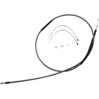 High-Efficiency Polished KARBONFIBR Clutch Cable — 195 cm (76-11/16") housing, 79 mm (3-1/8") travel, adjuster 80 cm (31-1/2"