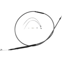 High-Efficiency Polished KARBONFIBR Clutch Cable — Housing 200 cm (78-11/16") , Travel 79 mm (3-1/8")