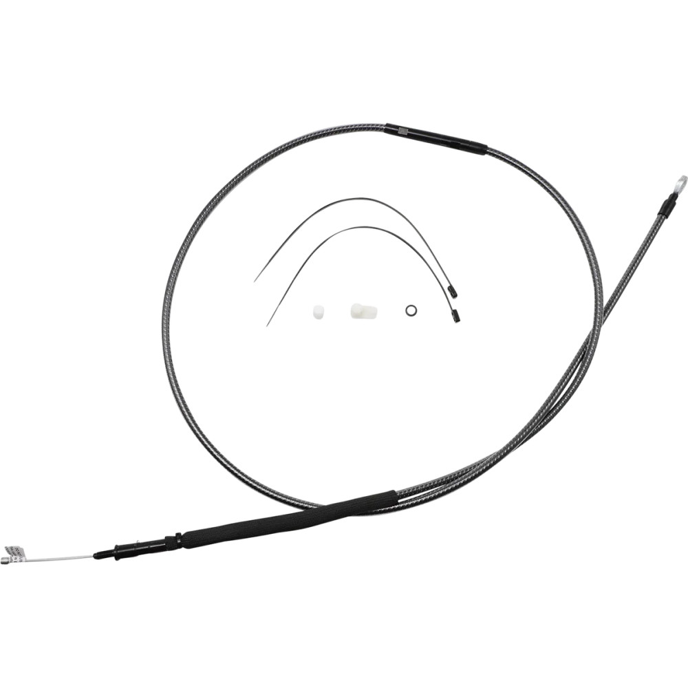 High-Efficiency Polished KARBONFIBR Clutch Cable — Housing 200 cm (78-11/16") , Travel 79 mm (3-1/8")